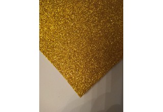 Экокожа (глиттер мелкий) 19,5*33 см цв. темное золото, цена за лист